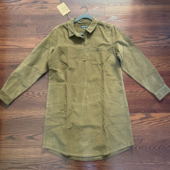 NWT Toad & Co. Scouter Cord Shirtdress Honey Brown M - Picture 2 of 10